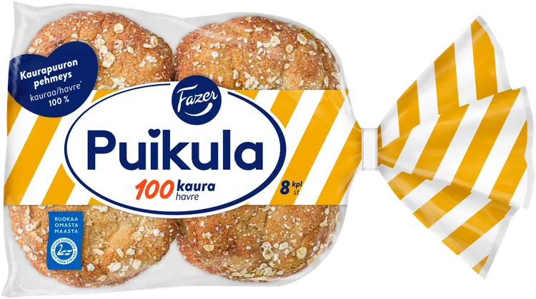 Fazer Puikula 100Kaura 8kpl 440g, kauraleipä