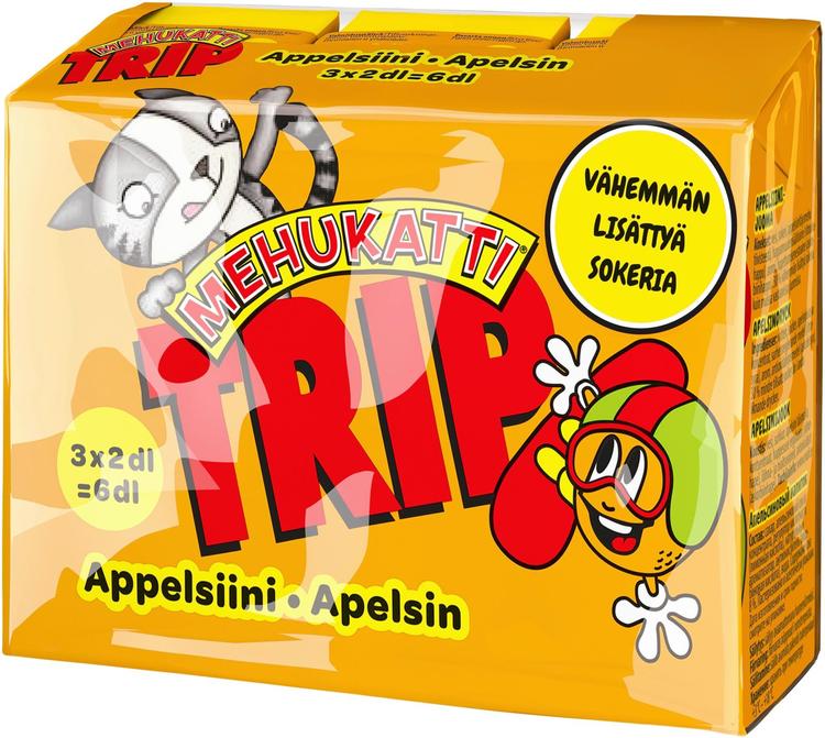 Mehukatti Trip Appelsiinijuoma 3-pack 3x2dl