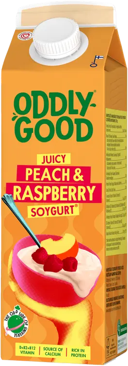 Oddlygood® Soygurt 1 kg persikka & vadelma