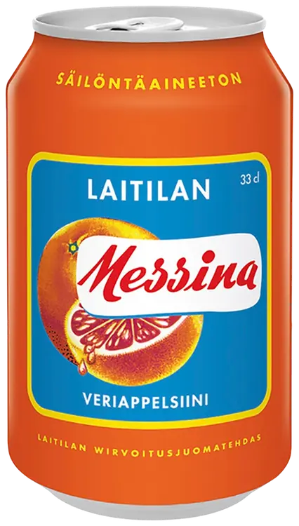 Laitilan Messina 0,33L veriappelsiininmakuinen limonaadi