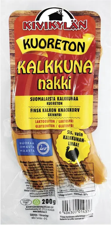 Kivikylän Kuoreton Kalkkunanakki 200 g