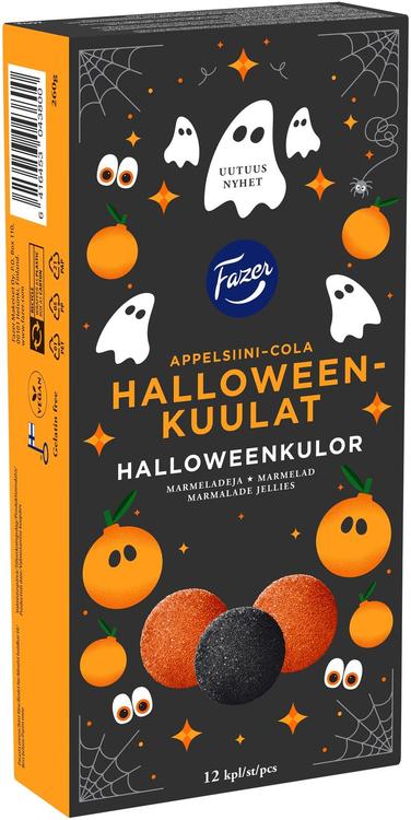 Fazer Halloweeni marmelaadikuulid karbis 260g