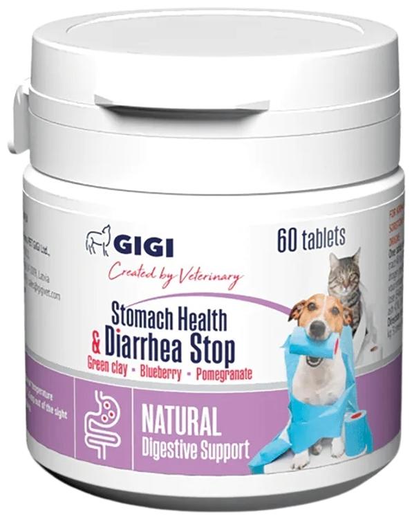 GIGI Stomach Health & Diarrhea Stop vatsaravinne kissalle ja koiralle 60 tablettia