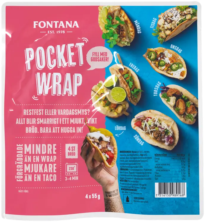 Fontana Pocket Wrap 4 x 55g