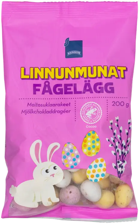 Rainbow linnunmunat maitosuklaarakeet 200 g