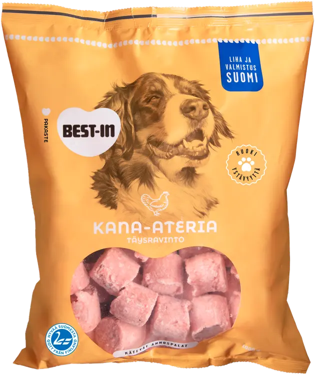 Best-In Kana-ateria Koiran Täysravinto Pakaste 1kg