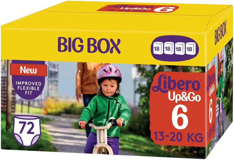 Libero Up&Go housuvaippa koko 6, 72 kpl, 13-20 kg