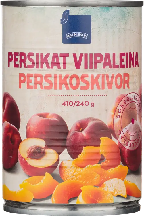 Rainbow persikat viipaleina sokeriliemessä 410/240g