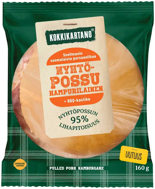 Kokkikartano Nyhtöpossuhampurilainen 160g
