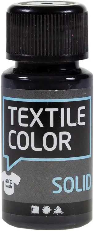 Nellen kangasväri peittävä 50ml musta