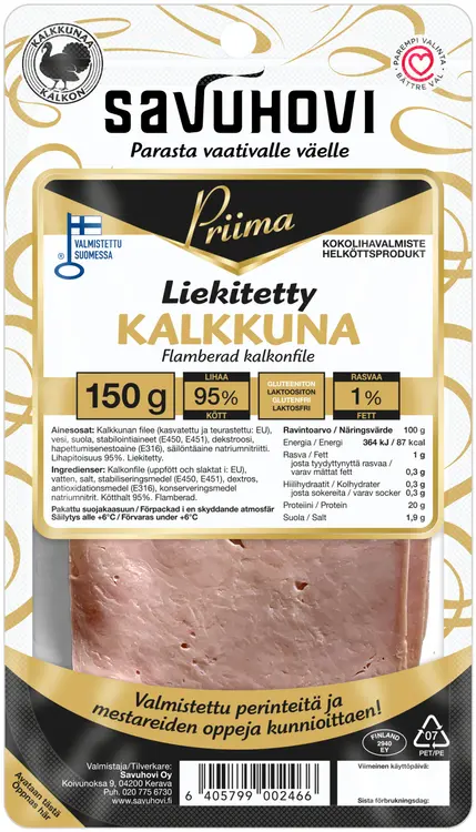 Savuhovi Priima Liekitetty kalkkuna 150g