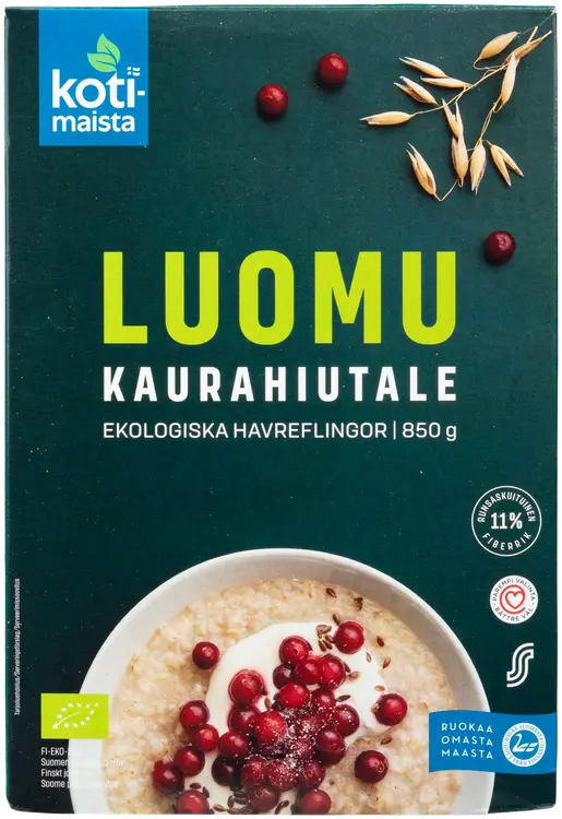 Kotimaista luomu kaurahiutale 850 g