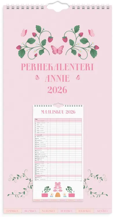 Burde Perhekalenteri 2026 Annie