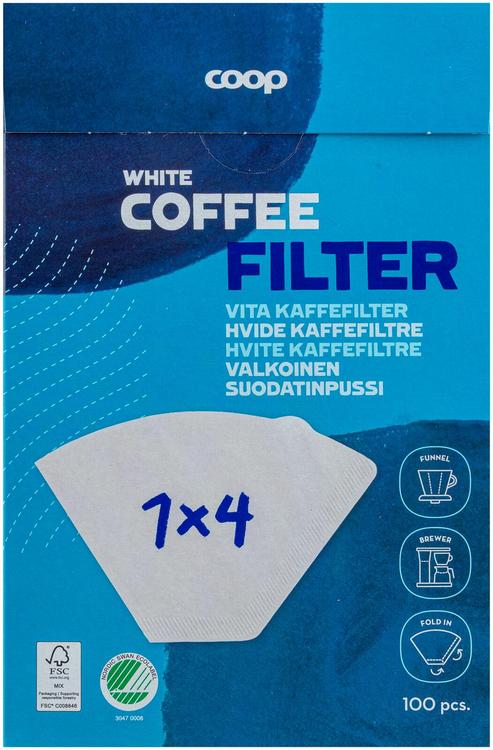 Coop 1x4 suodatinpussi valkoinen 100 kpl