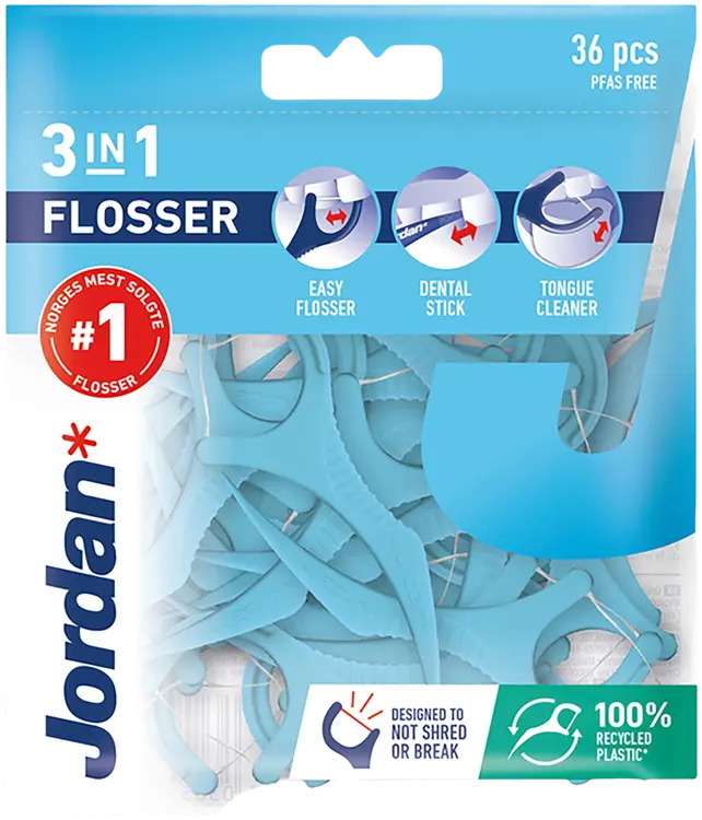 Jordan 3-in-1 Flosser hammaslankain 36kpl