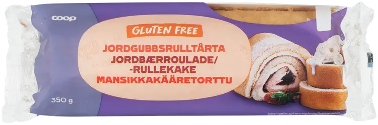 Coop mansikkakääretorttu gluteeniton 350 g