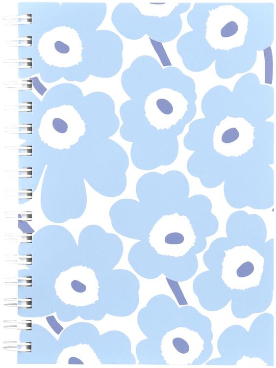 Marimekko muistikirja kierre A5 Unikko vaaleansininen