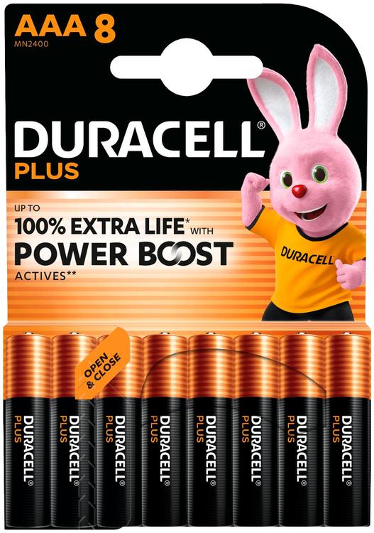 Duracell Plus paristo PowerBoost AAA 8KP