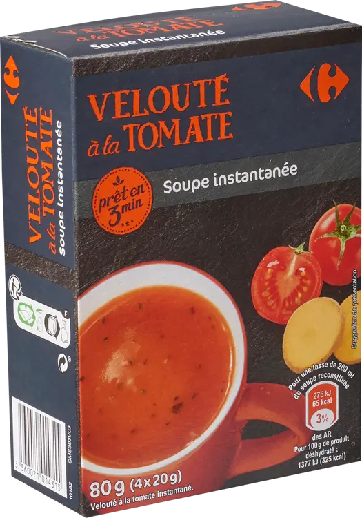 Carrefour keittoainekset kermainen tomaattikeitto 4 x 20 g