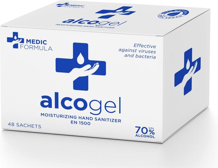 Alcogel 48x3ml kosteuttava käsihuuhde