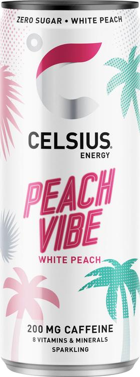CELSIUS Peach Vibe White Peach energiajuoma 355 ml