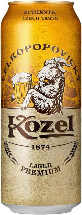Velkopopovicky Kozel Premium 4,6% 0,5 l tlk olut