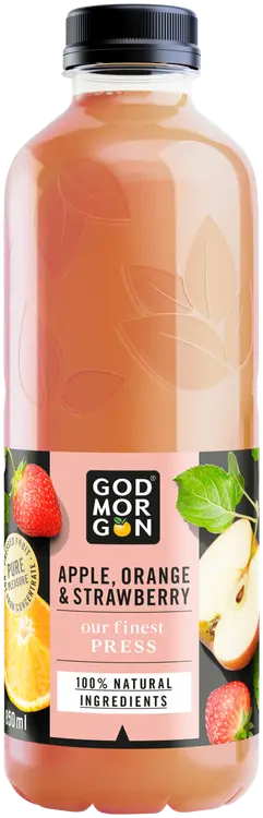 God Morgon Our Finest Press Omena-appelsiini-mansikka hedelmämehujuoma 850 ml