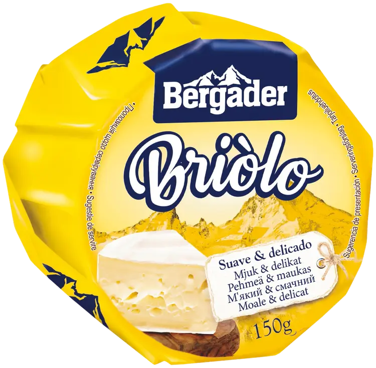 Bergader Briolo150g vähälaktoosinen pehmeä, maukas valkohomejuusto