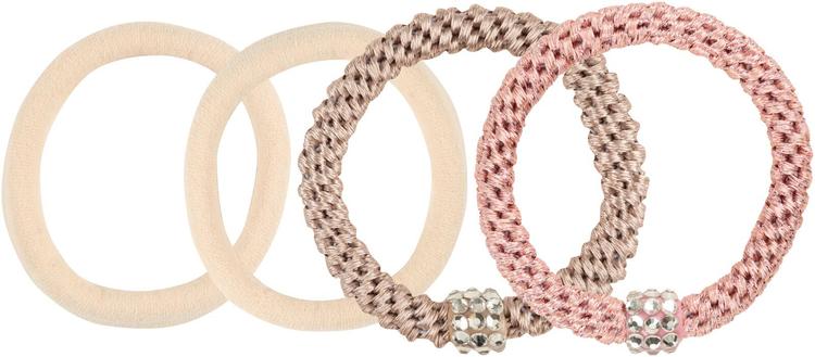 Accessories with Style Hiuslenkkisetti strassi pinkki 4 kpl