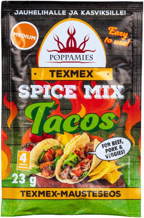 Poppamies Texmex Spice Mix Tacos medium mausteseos 23g