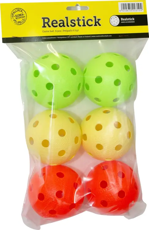 Realstick Salibandypallopussi moniväri 6 kpl