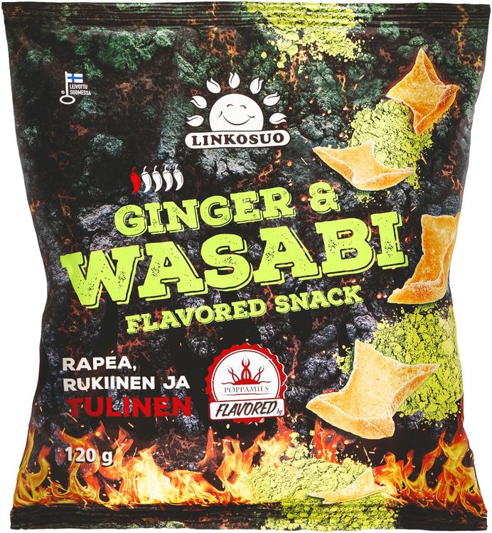 Linkosuo x Poppamies Snack Ginger & Wasabi flavored 120 g