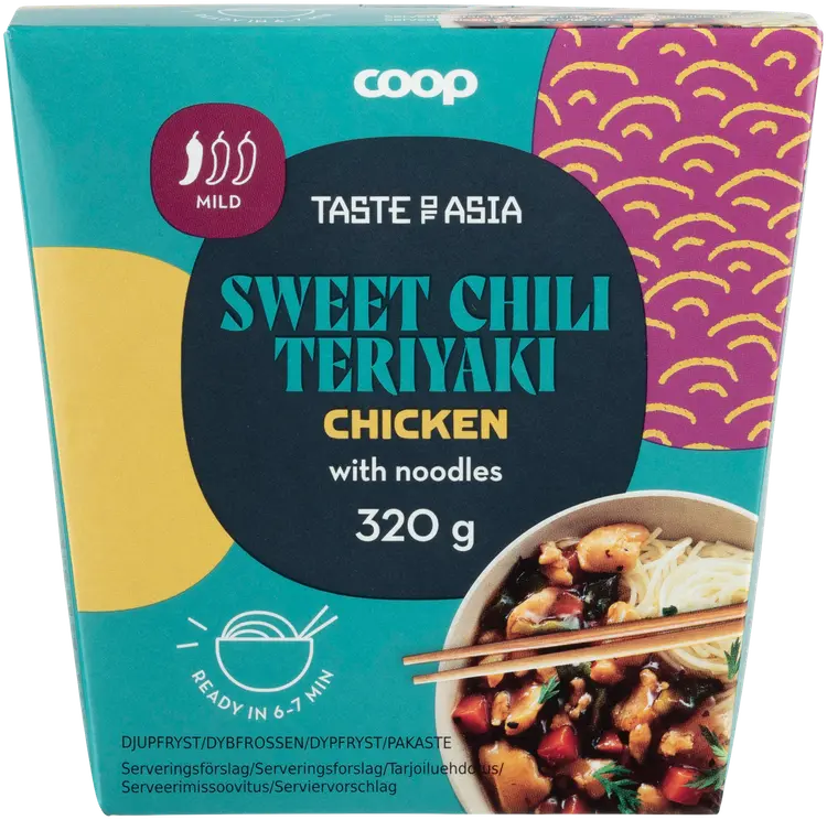 Coop Taste of Asia Sweet Chili Teriyaki Chicken ateria 320 g pakaste