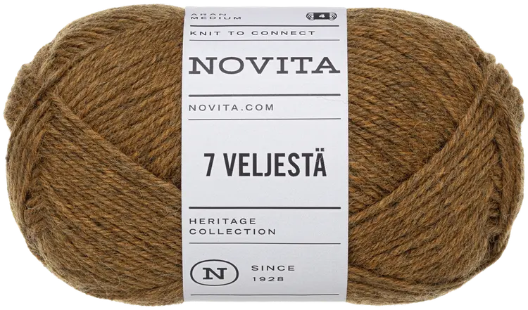 Novita lanka 7 Veljestä 100 g kupari 646