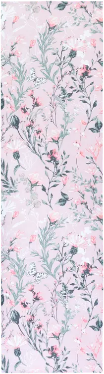 House kaitaliina Watercolor Flowers 33x120 cm, vaaleanpunainen
