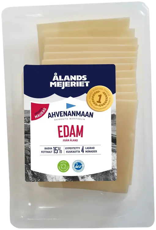 Ahvenanmaan 200g Edam 15% viipaleet