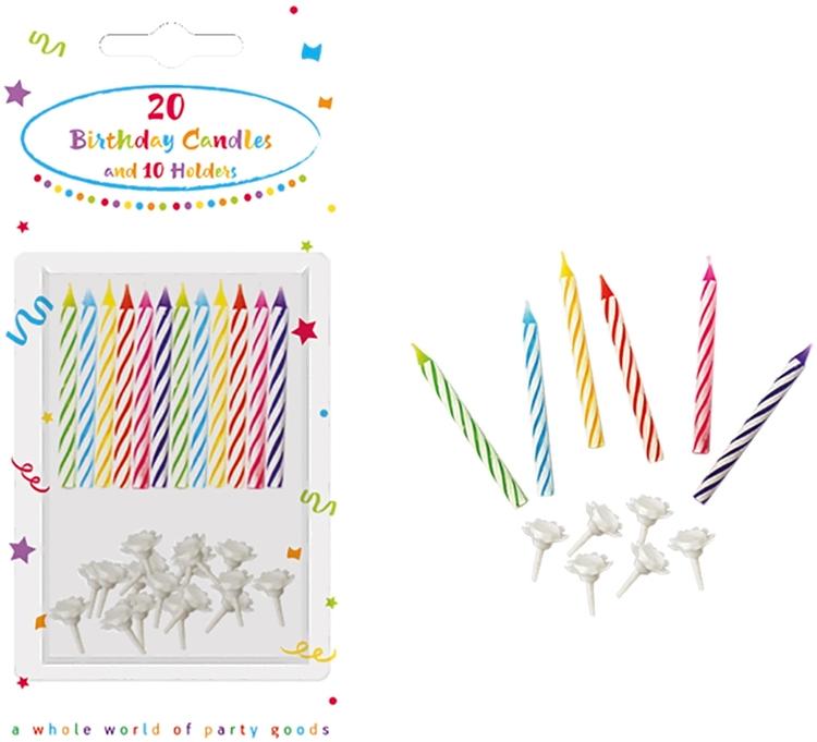 Birthday Candles with Holders