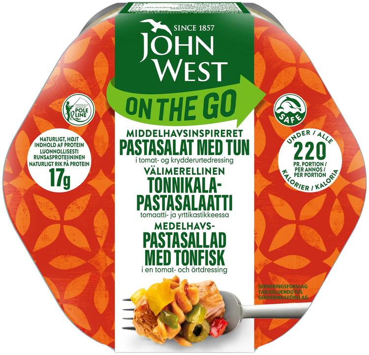 John West On The Go Välimeren tonnikala-pastasalaatti 220g