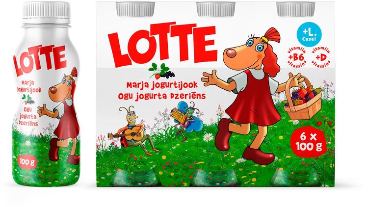 Tere Lotte marjajogurt, 6 x 100g