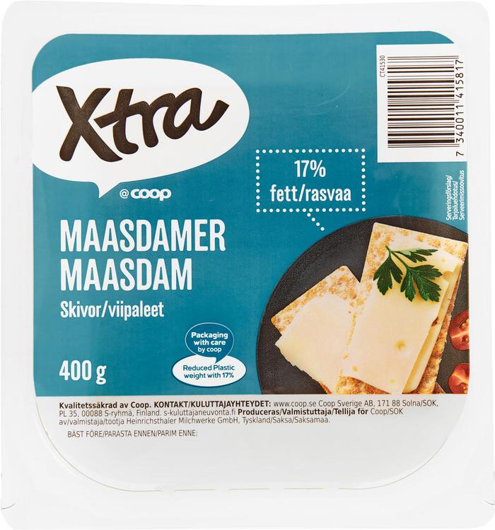 Maasdam juust, viilutatud, 400 g