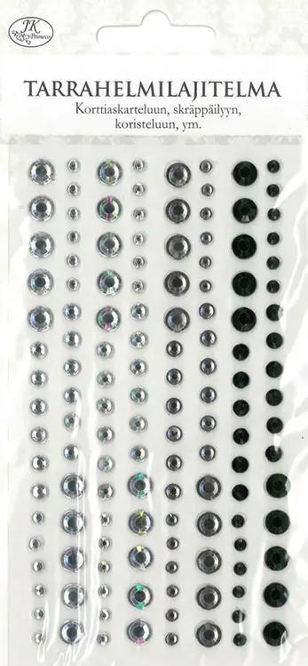 J.K. Primeco glitterhelmilajitelma tarralla hopea/musta