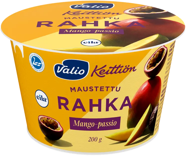 Valio Keittiön maustettu rahka 200 g mango-passio laktoositon
