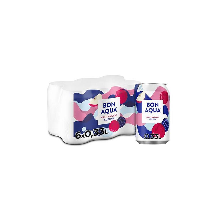 6-pack Bonaqua Juicy Villit Vatukat Hiilihapollinen juoma tlk 0.33 L