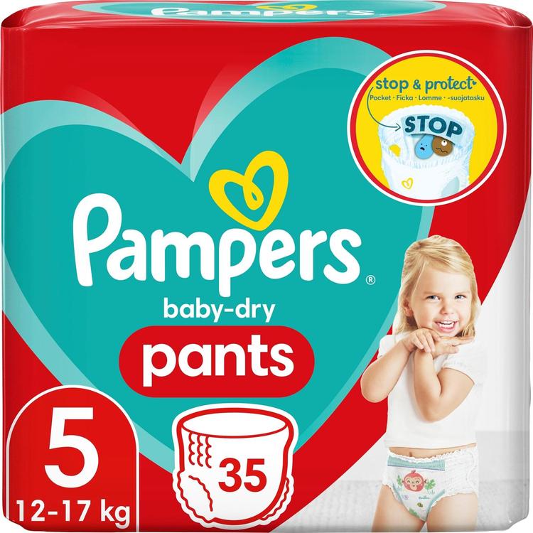 Pampers 35kpl Baby Dry Pants S5 12-17kg housuvaippa