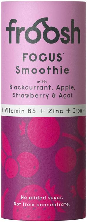 Froosh Smoothie Focus Mustaherukka, Mansikka & Acai 235 ml
