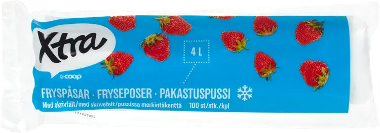 Xtra pakastuspussi 4L 100 kpl