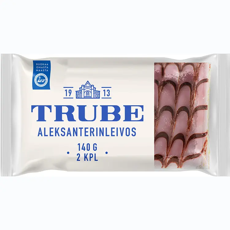 Trube Aleksanterinleivos 2 kpl/140 g muroleivos vadelmatäytteellä ja pomadakuorrutteella