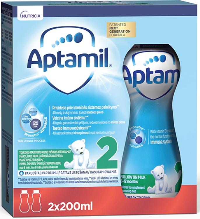 Aptamil 2 jätkupiimajook 2 x 200 ml, alates 6-elukuust