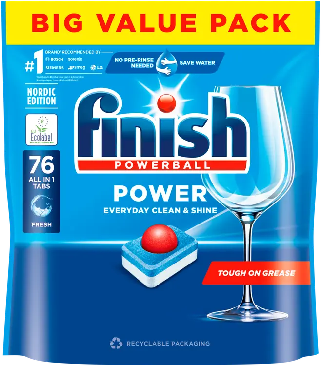 Finish Power All-in-1 Konetiskitabletti 76kpl