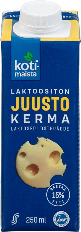 Kotimaista laktoositon juustolla maustettu ruokakerma 15% 250ml